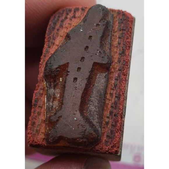 Handmade Classic Mini Airplane Wood Mounted Rubber Stamp - Picture 1 of 4